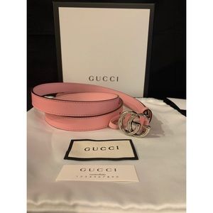 Gucci Pink GG Mormont belt